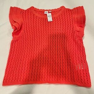 NWT Gap crochet flutter sleeve top - size M
